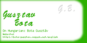 gusztav bota business card