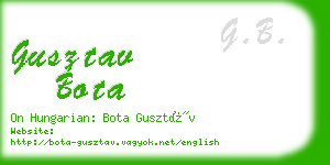 gusztav bota business card